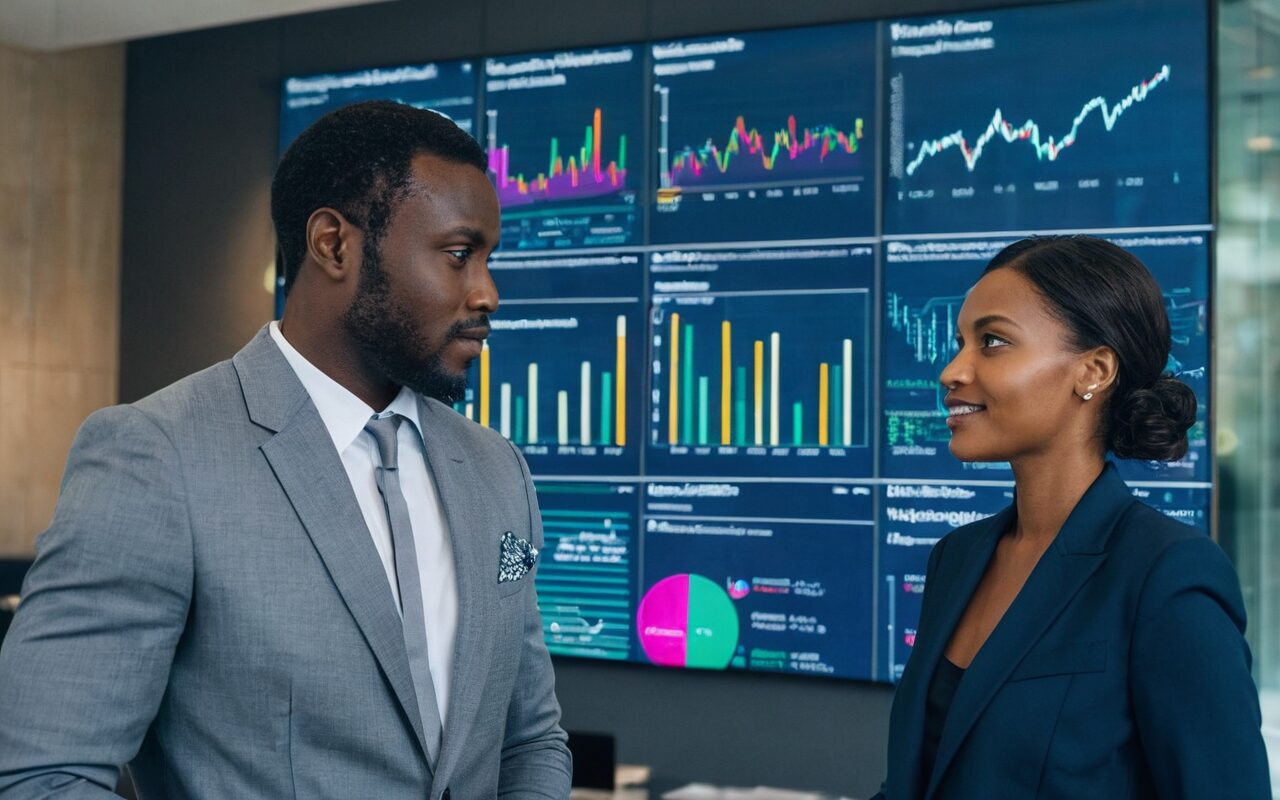 Équipe BGFI analysant le dashboard des paiements en temps réel